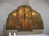 Dobrá Voda u Hartmanic - skleněný oltář v kostele sv. Vintíře